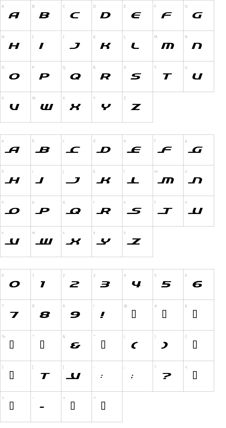 Character Map quick express Font