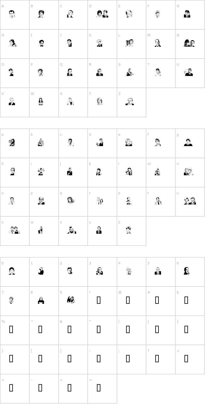 Character Map Quotidian Font