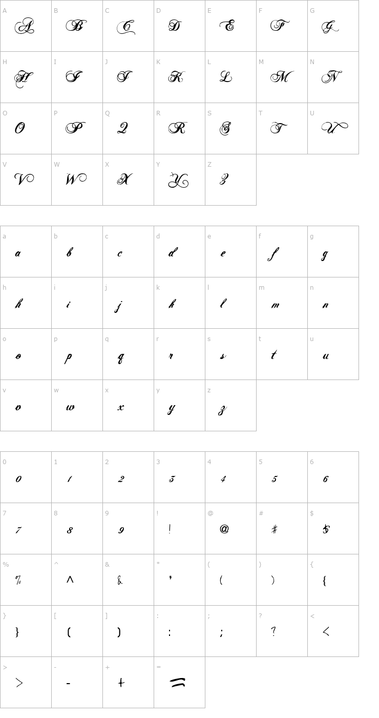 Character Map Radagung Font