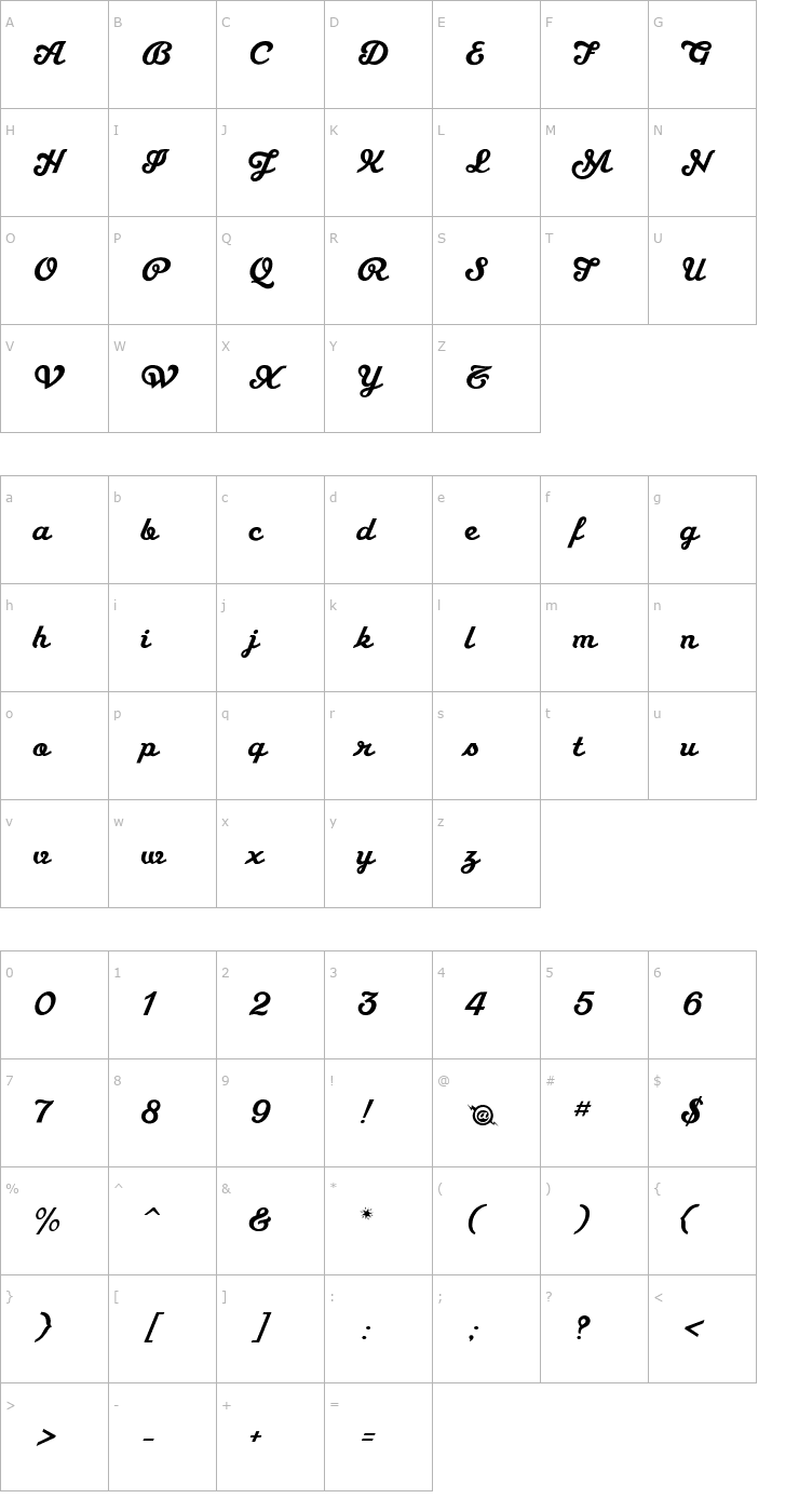 Character Map RadioFM Font
