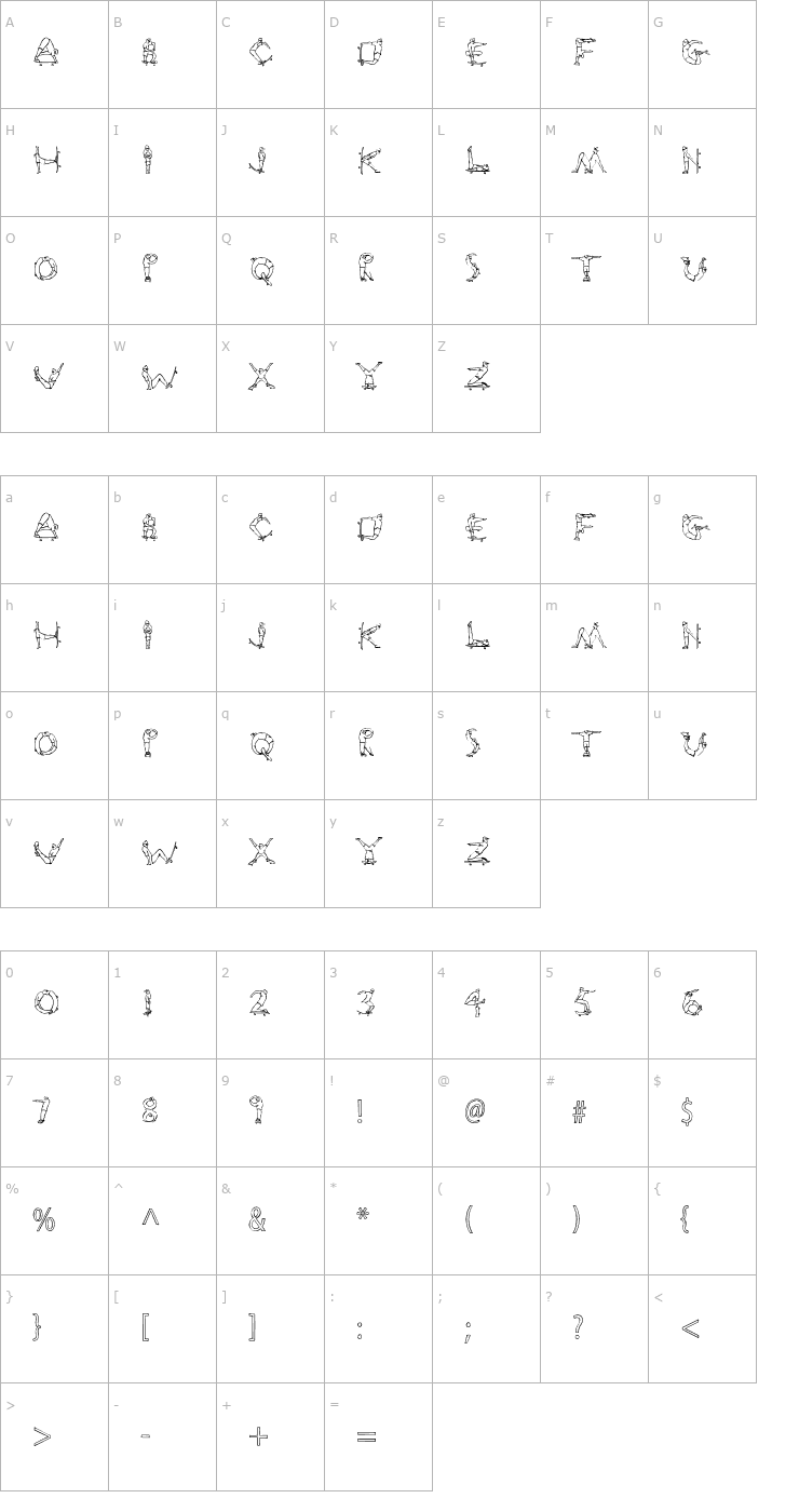 Character Map RadStd Font