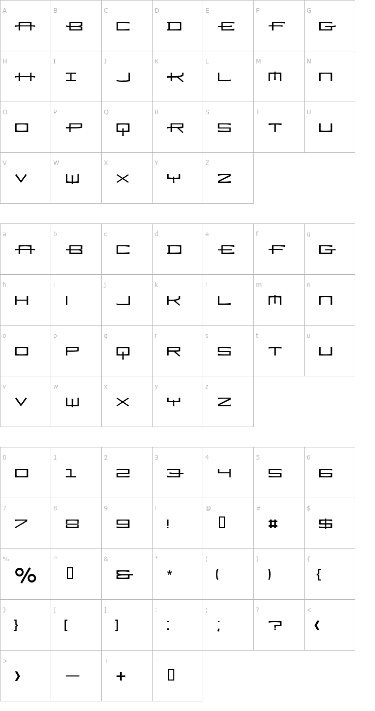Character Map RamizRegularA Font