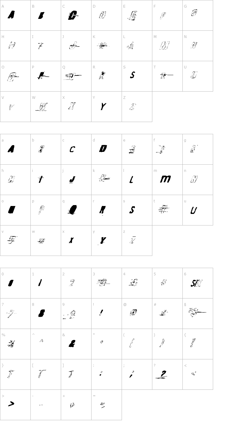 Character Map Random Change In Mood Font