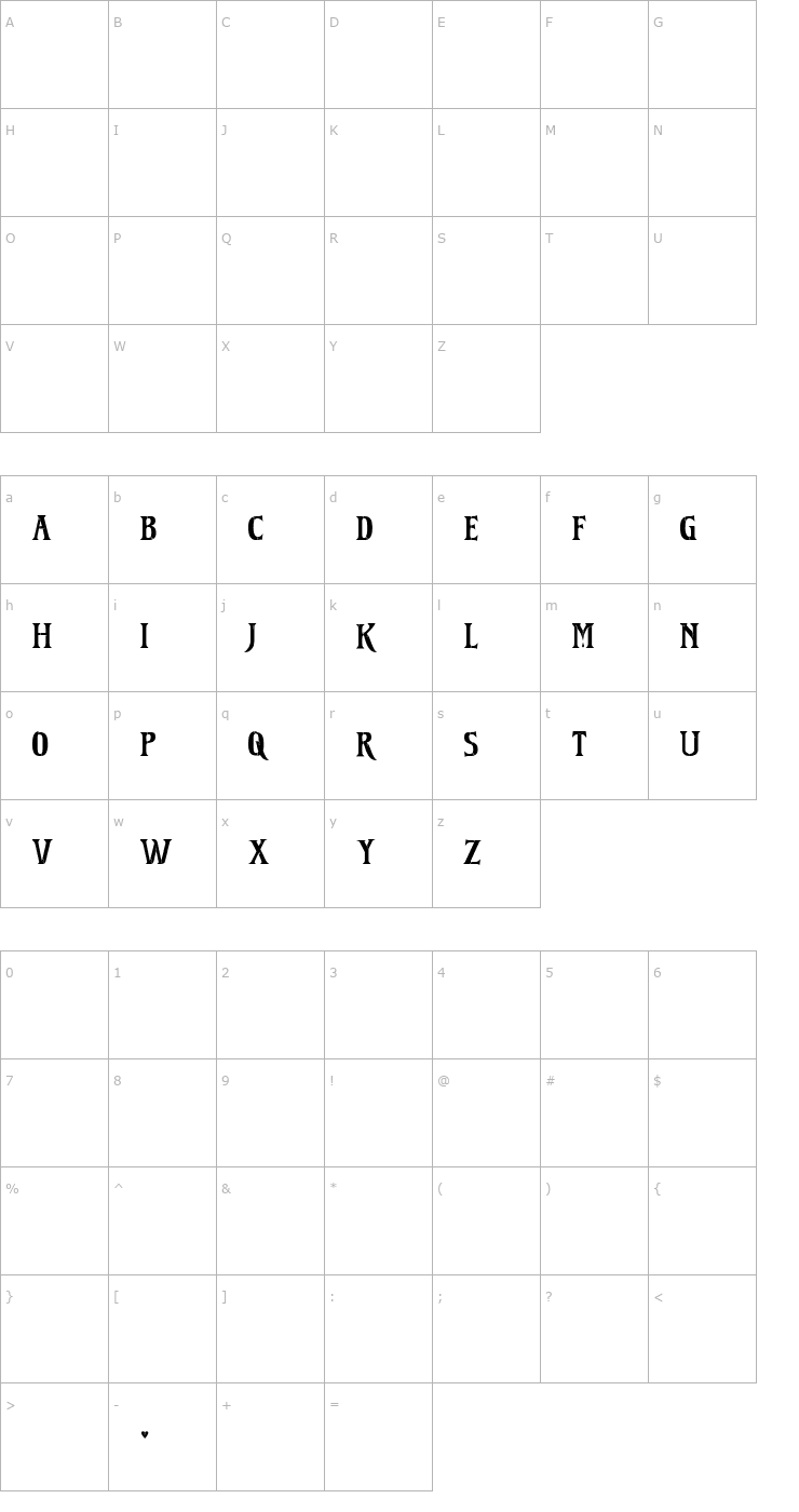 Character Map Reanimator DEMO Font