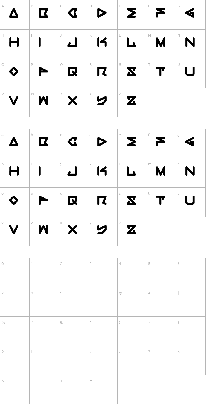 Character Map rec Bold Font