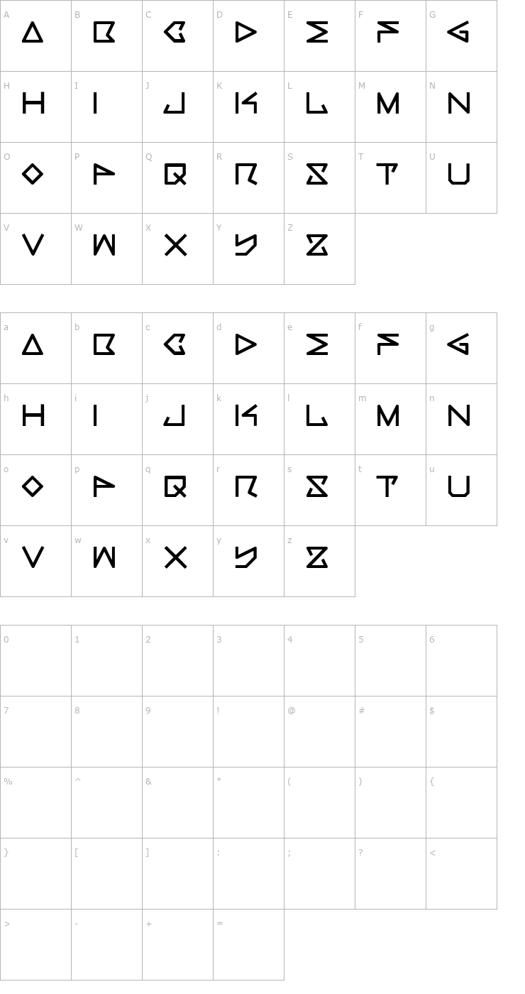 Character Map rec Font