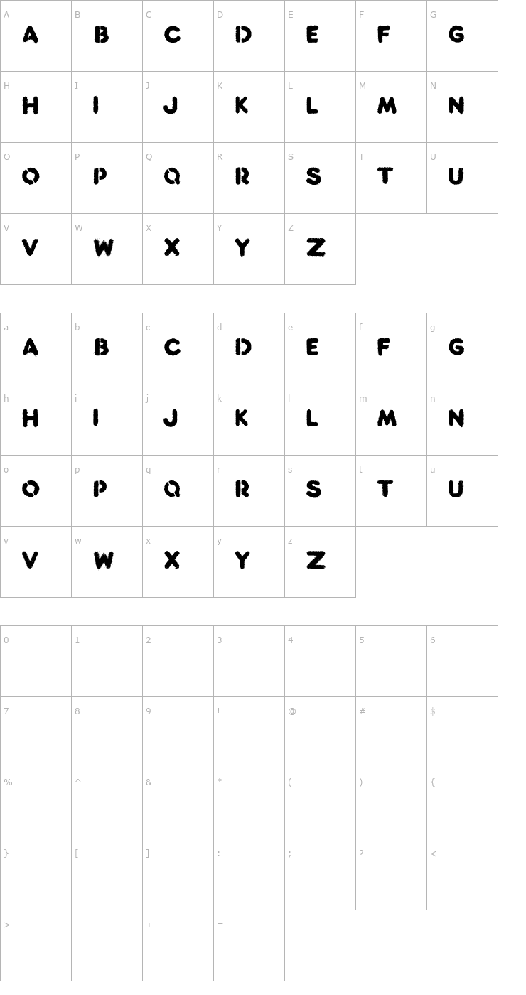 Character Map Reclaim Font