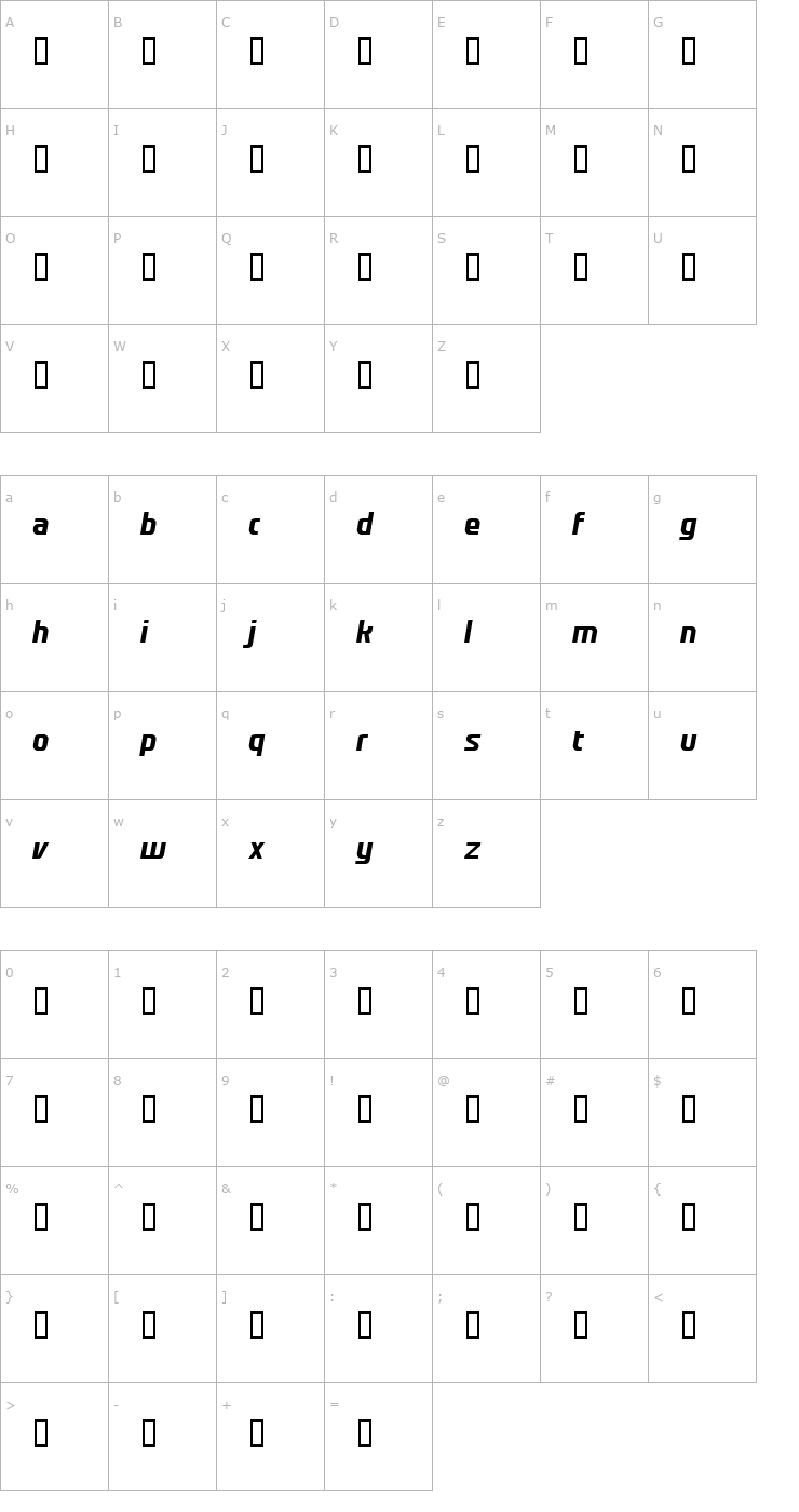 Character Map red shirt Font