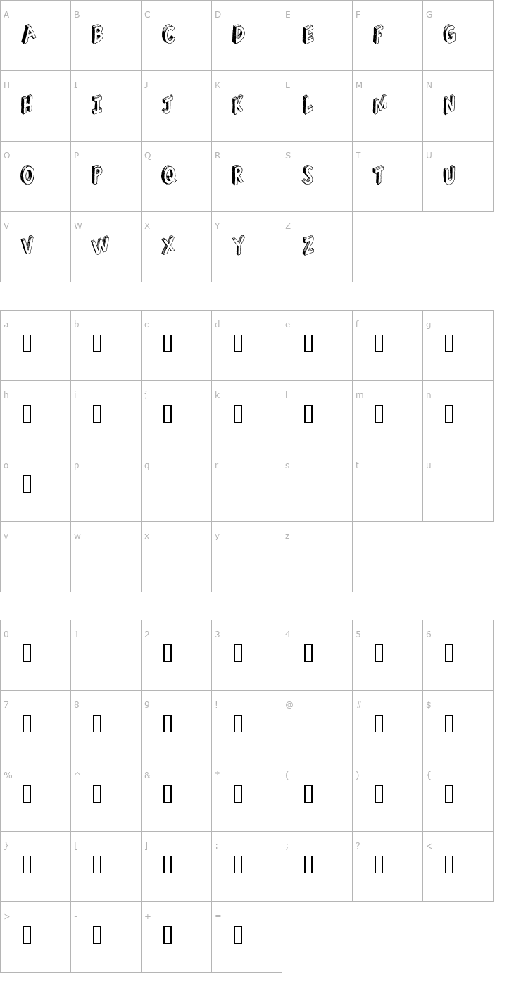 Character Map Refuse Trip Font