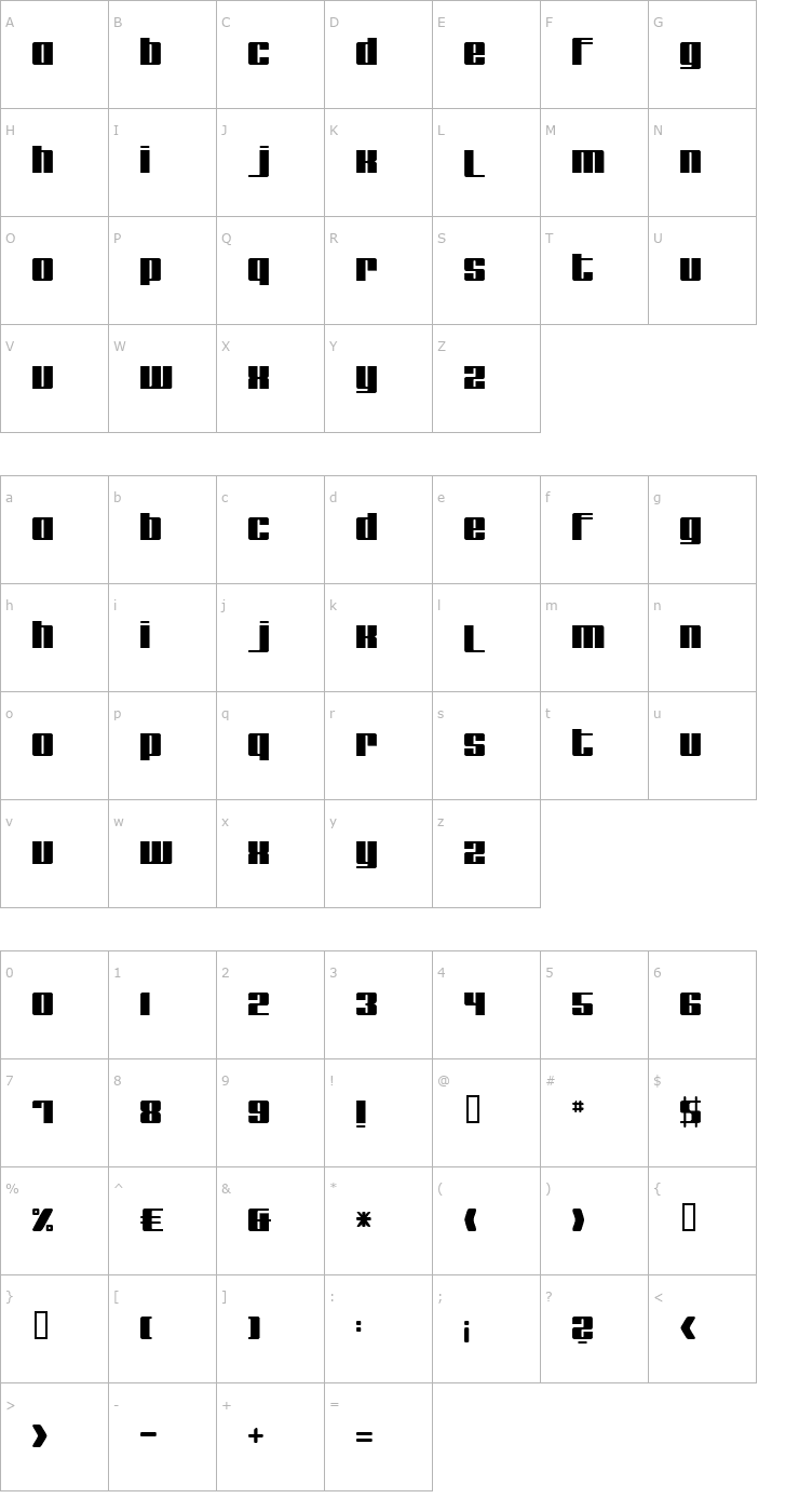 Character Map remakeoffabulous Font