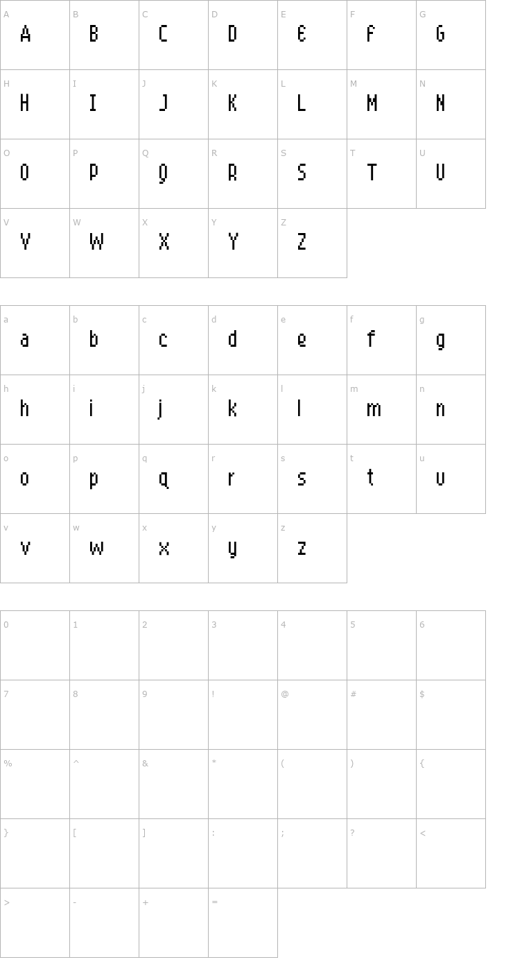 Character Map Remote-Flash Font