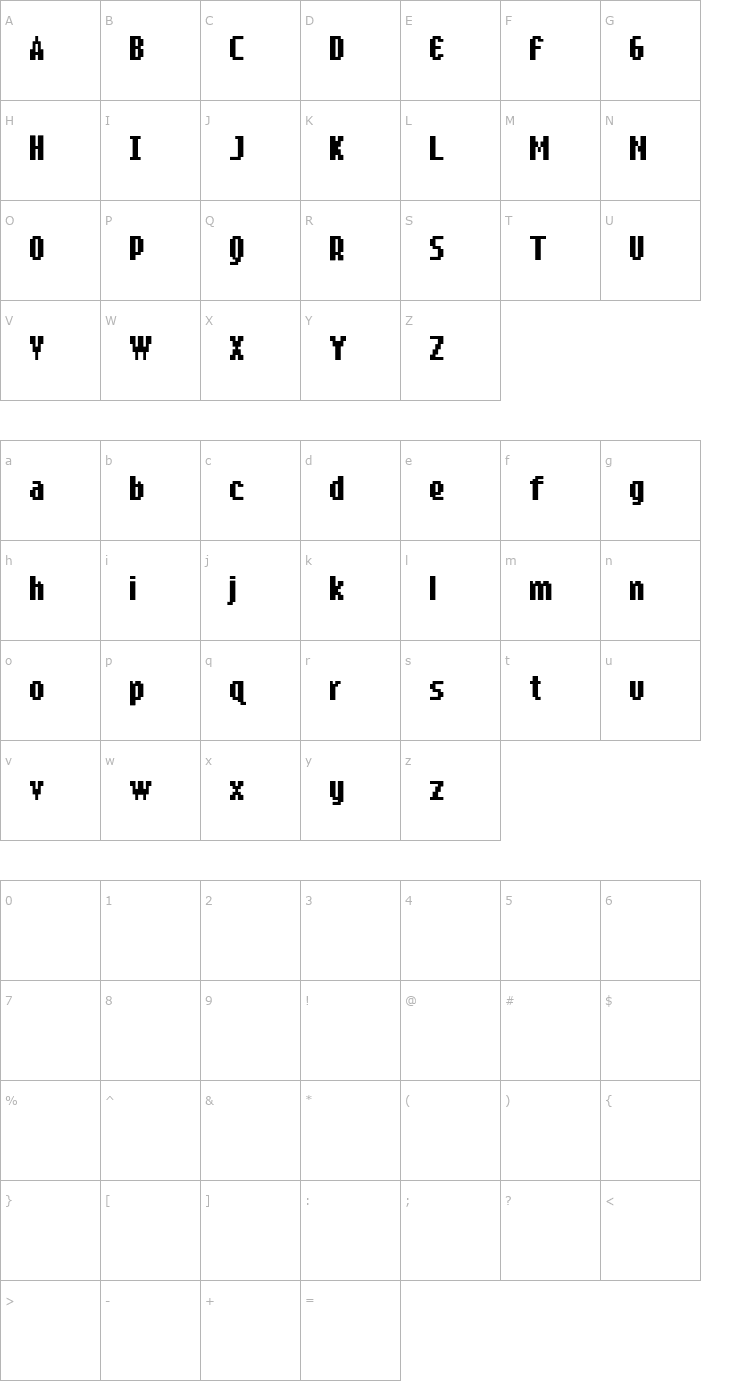 Character Map Remote-FlashBold Font