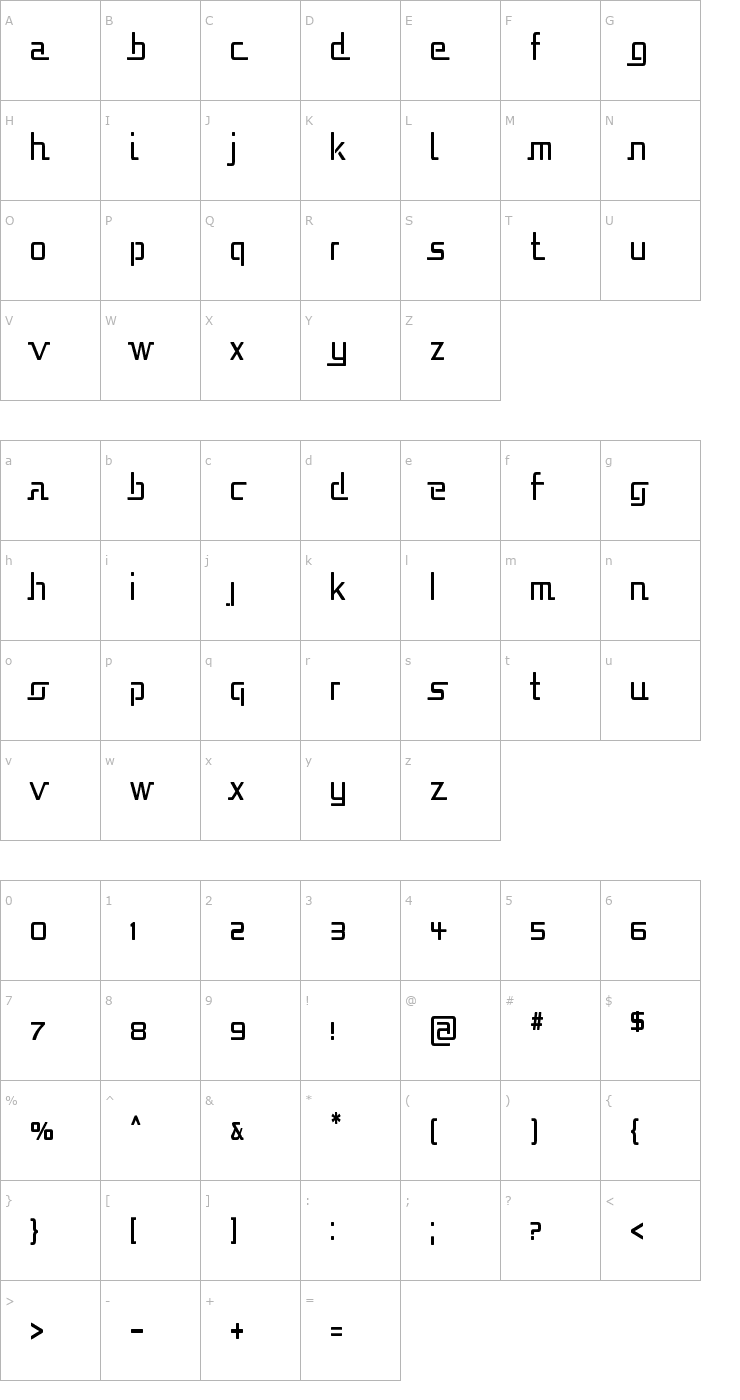 Character Map Republika Cnd Font