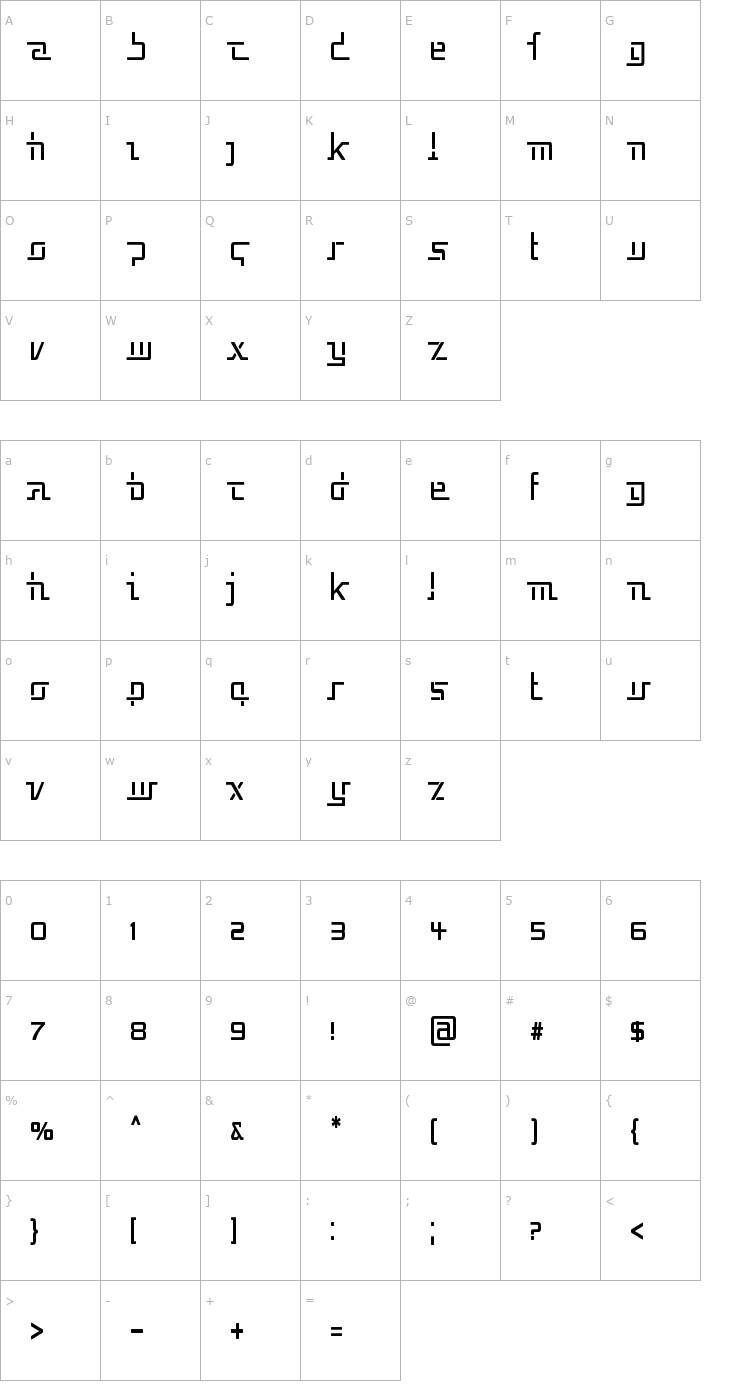 Character Map Republika V Cnd Font