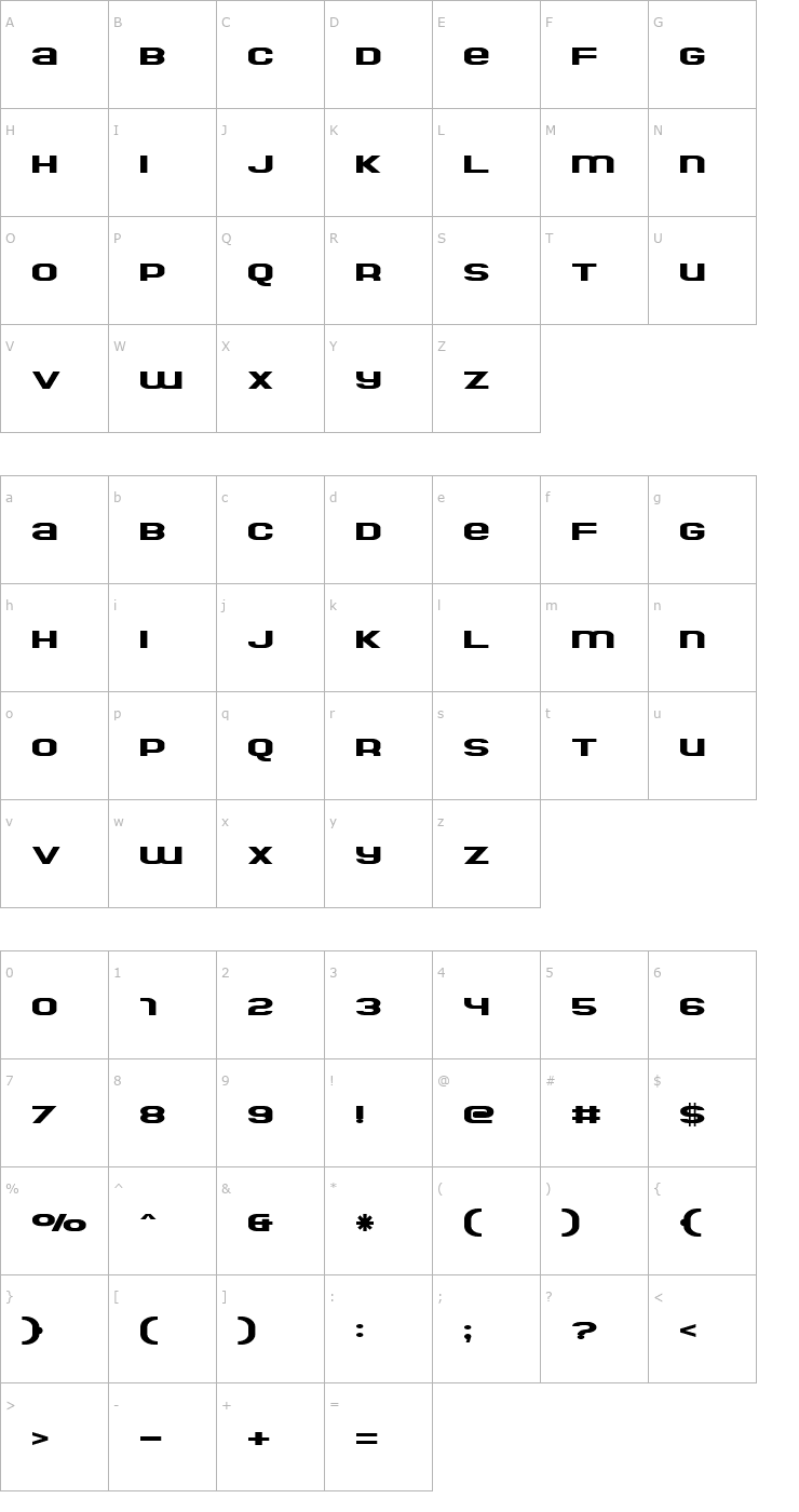 Character Map Resurrector Font