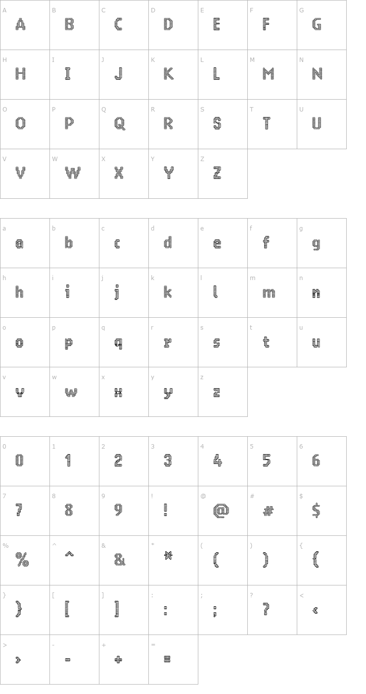 Character Map Ring Matrix Two Font