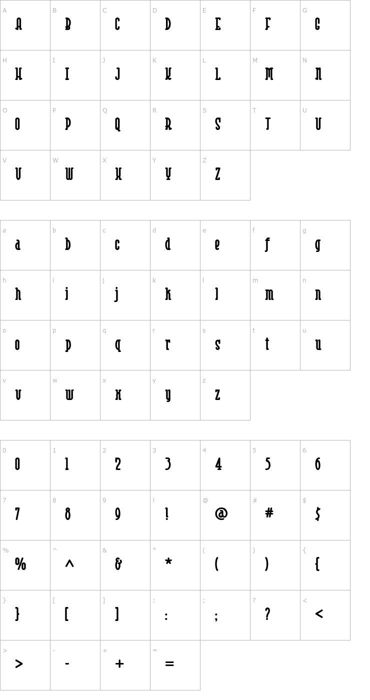 Character Map Risky Business Round NF Bold Font