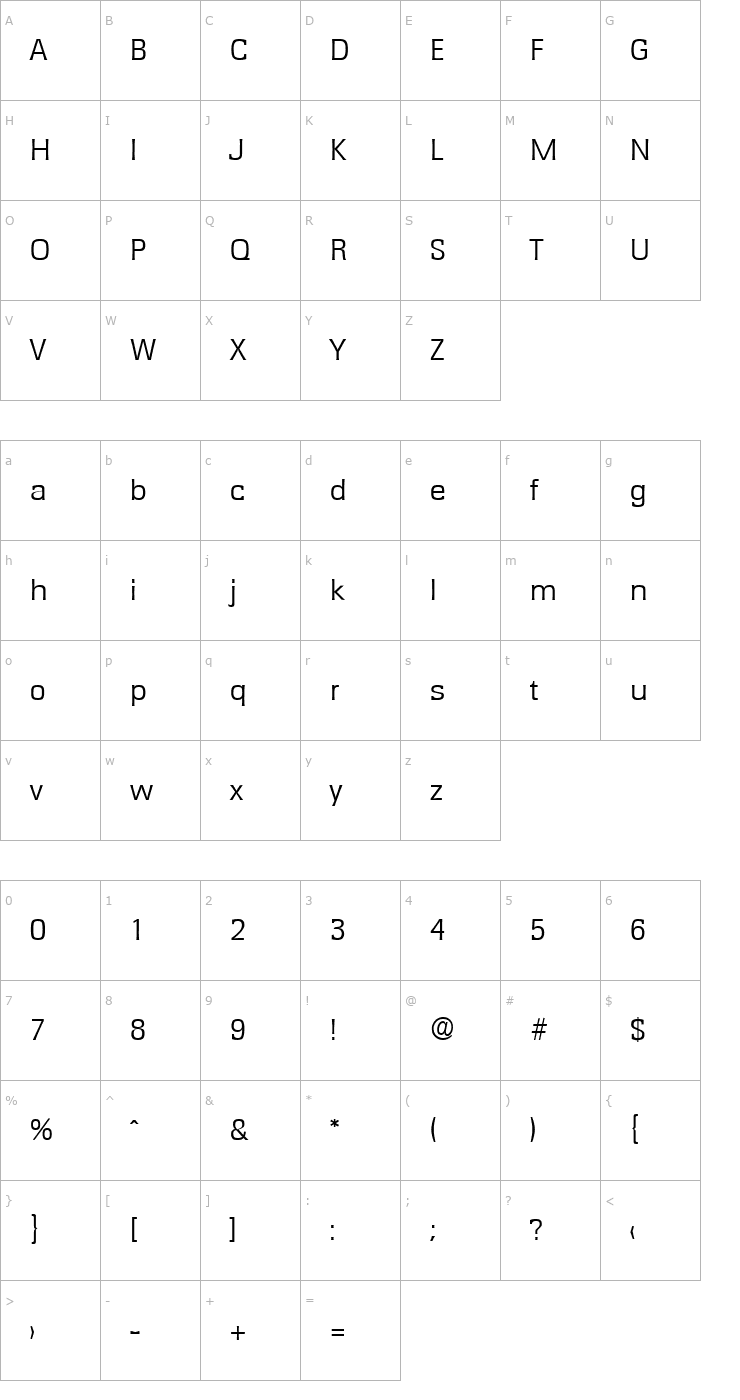 Character Map Rochester-Light Font
