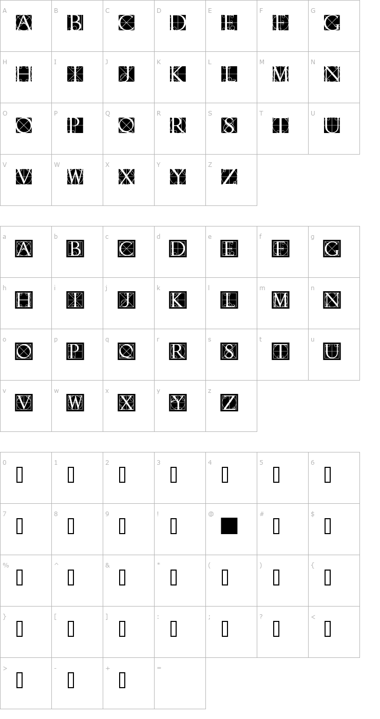 Character Map RodgauerOne Font