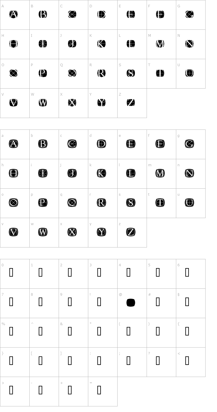 Character Map RodgauerOneRound Medium Font