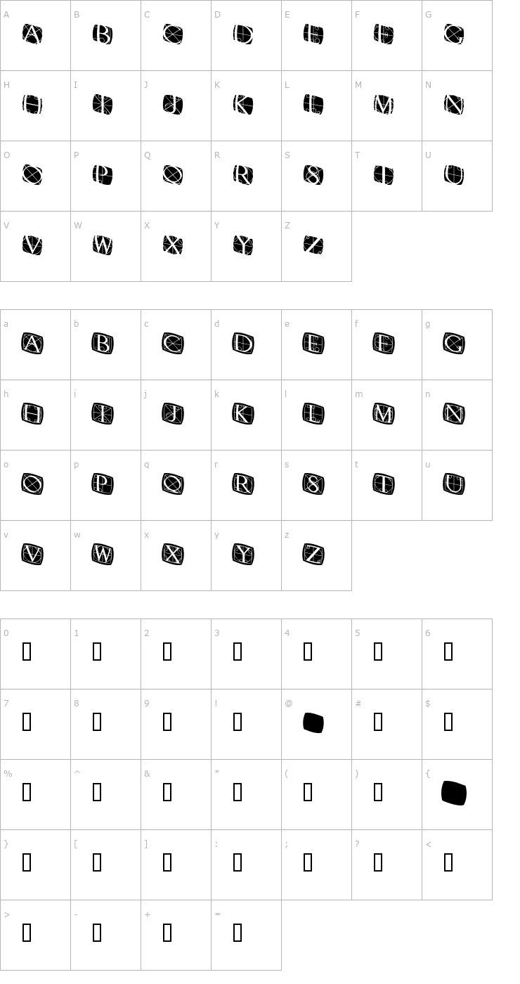 Character Map RodgauerThreeRounded Medium Font