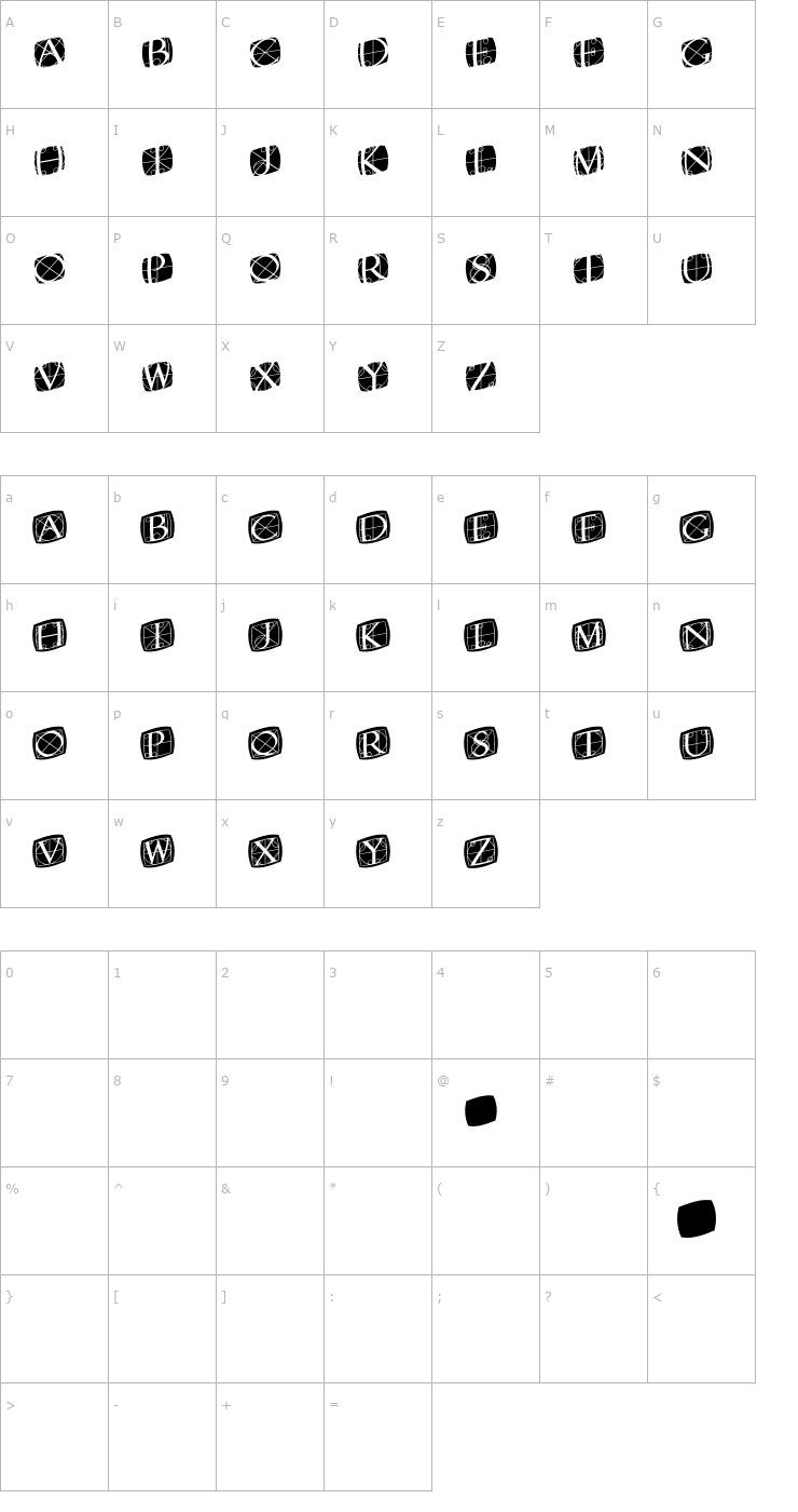 Character Map RodgauerTwoRounded-Medium Font