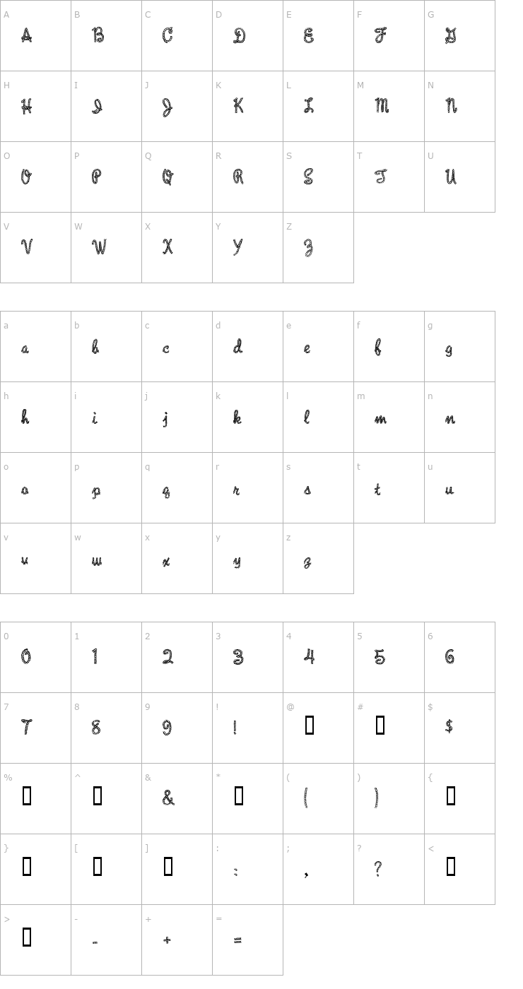Character Map Roperbahn Font
