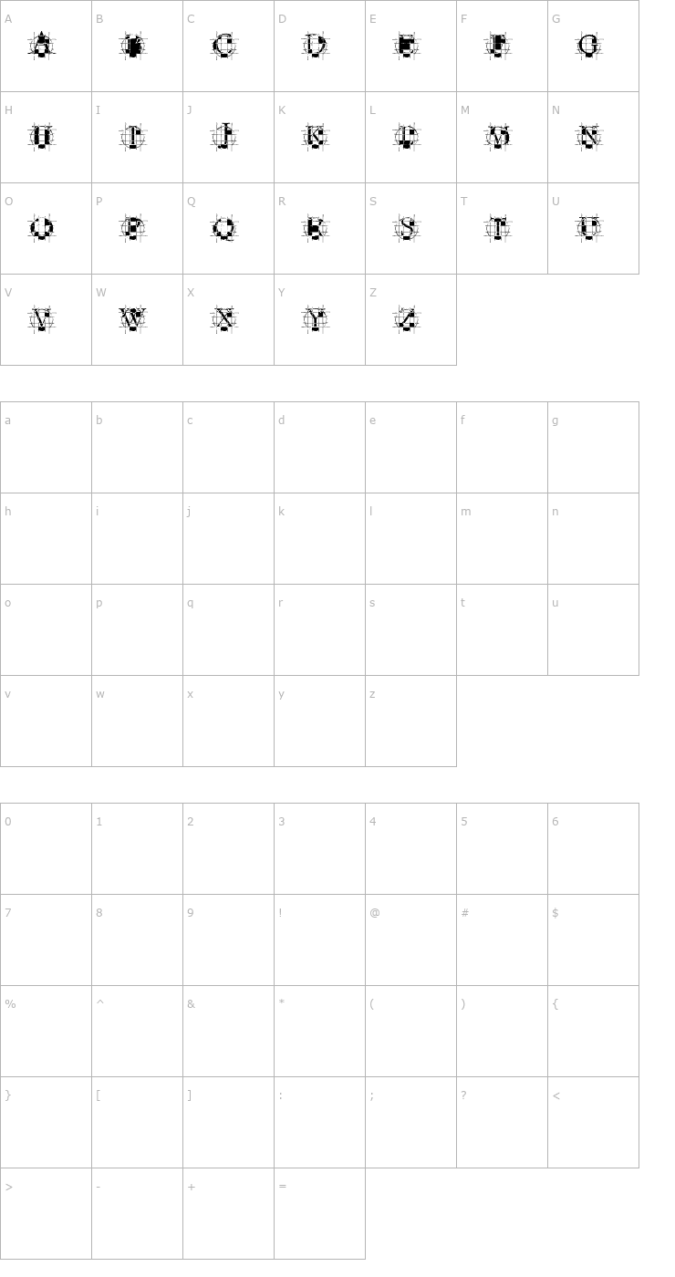 Character Map ROundGraph Font
