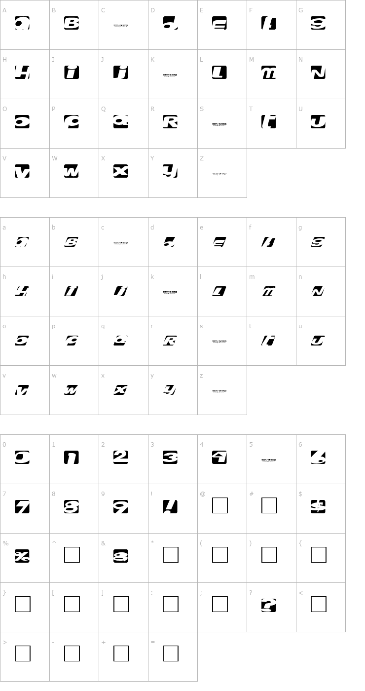 Character Map Royal box Font