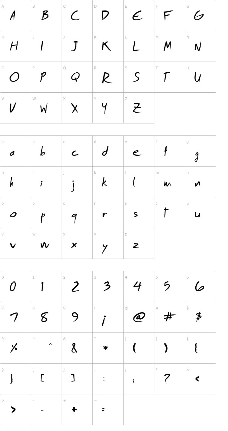 Character Map Royfont Font