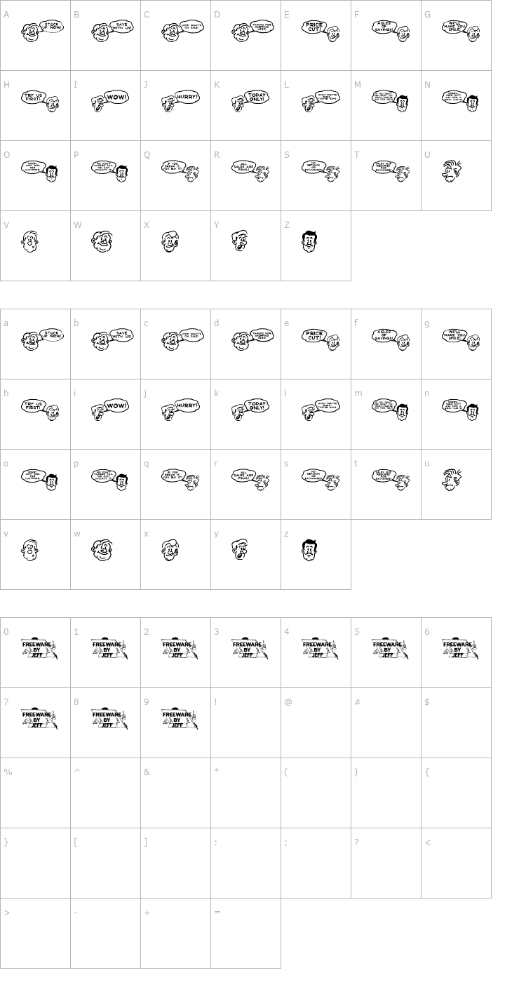 Character Map Sales Help JL Font