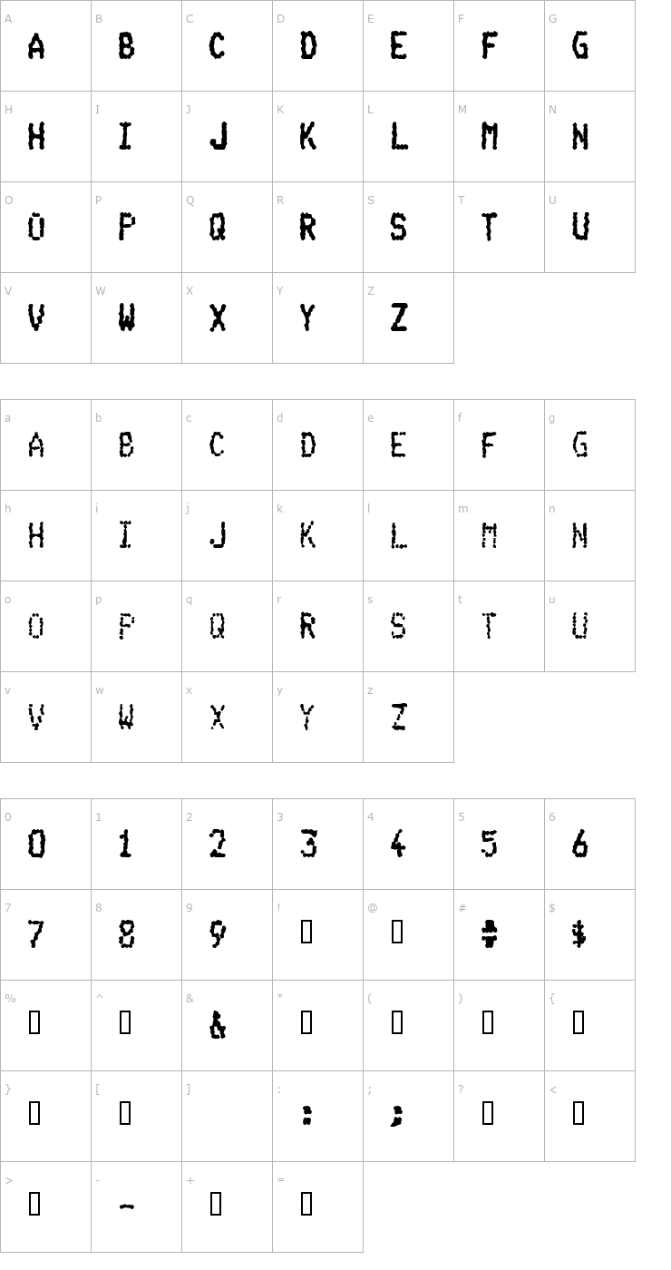 Character Map SalesLip Font