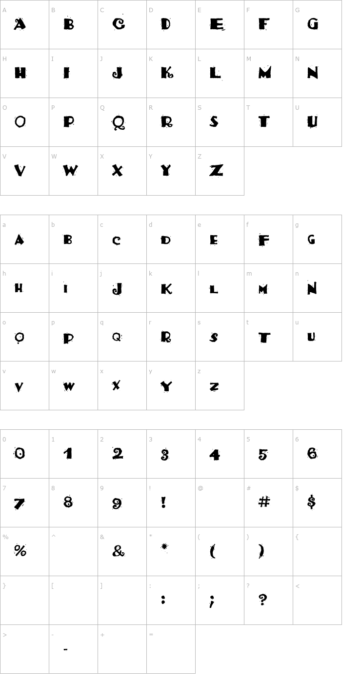 Character Map Salsa OTF Font