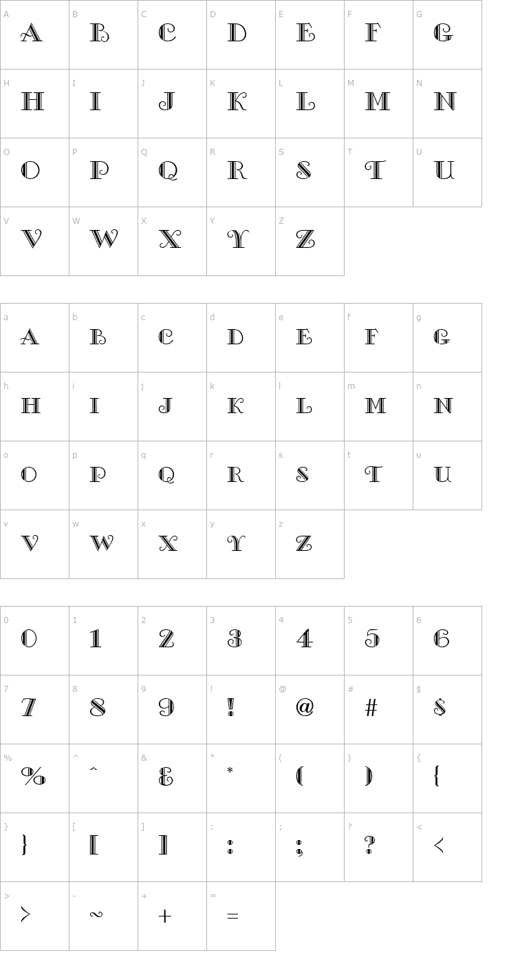 Character Map SaltbushExpert Font