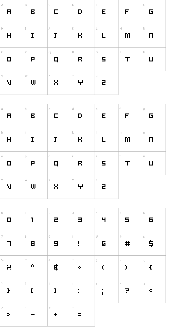 Character Map Samson Font
