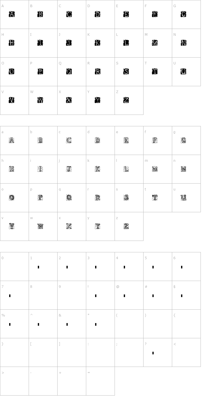 Character Map Sandspiel Font
