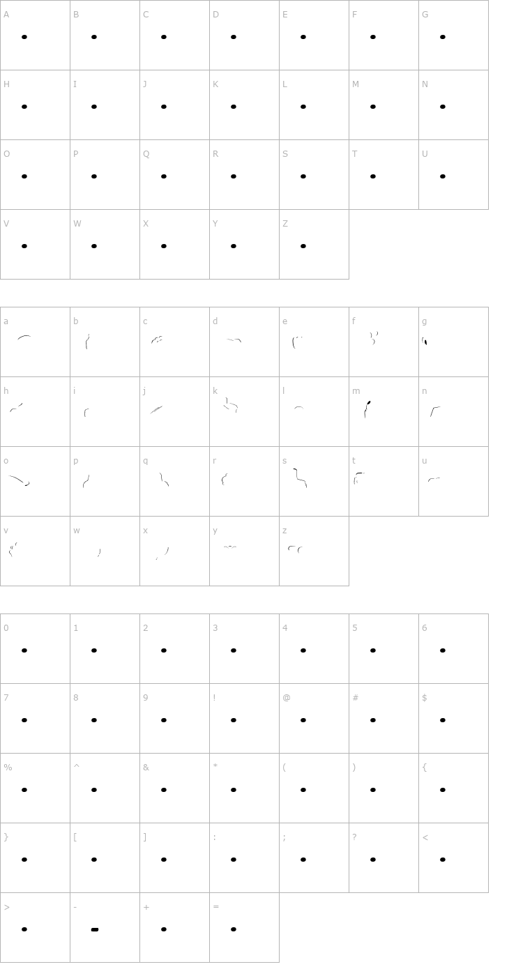 Character Map SaunaDingbats-Highlght Font