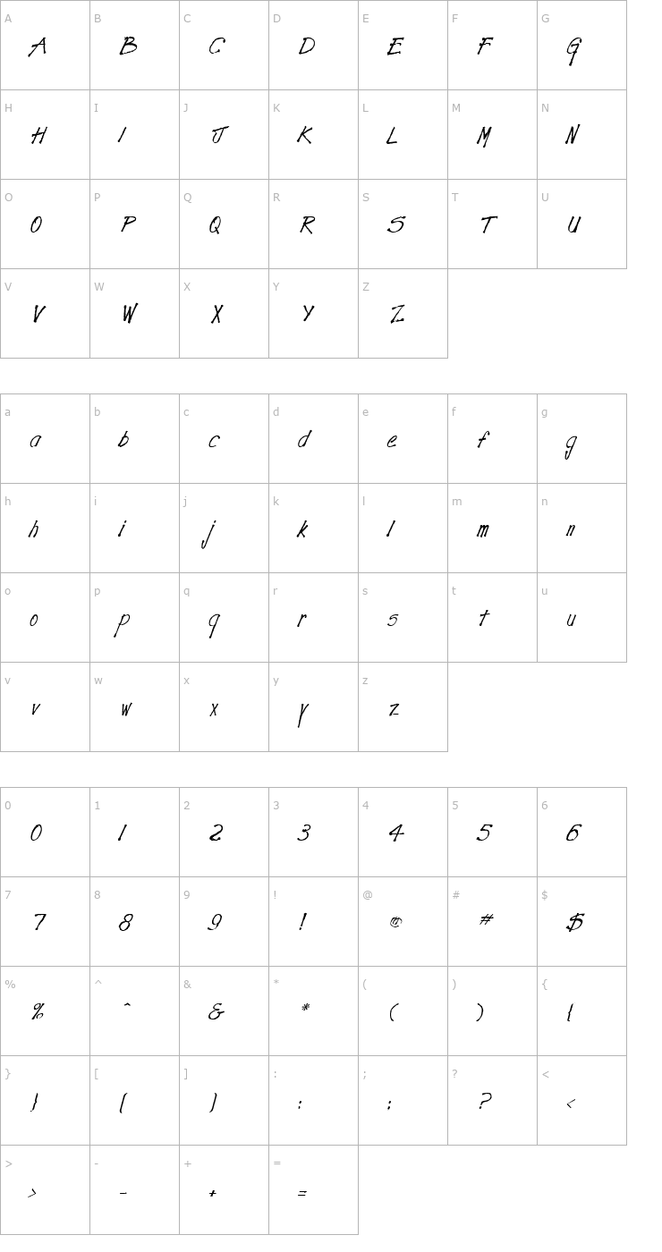 Character Map Savage Regular Font