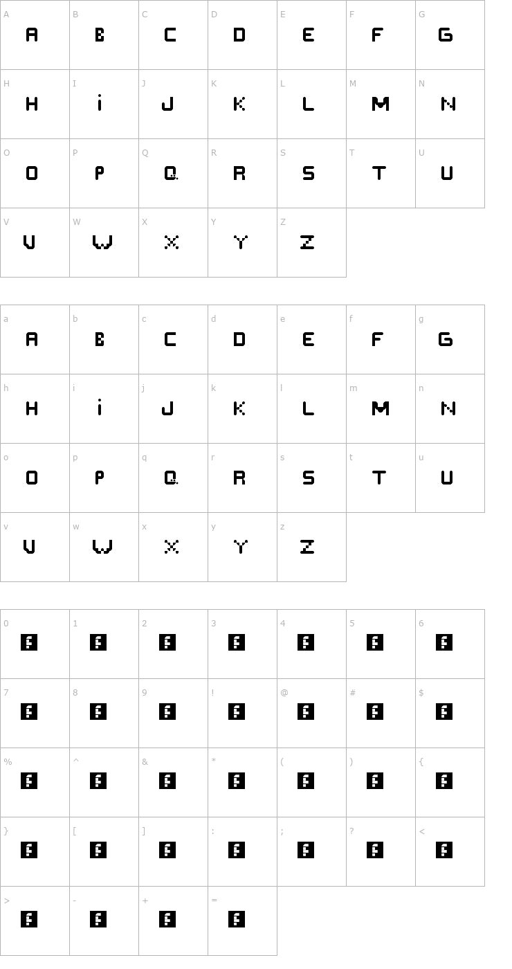 Character Map Scrept Font
