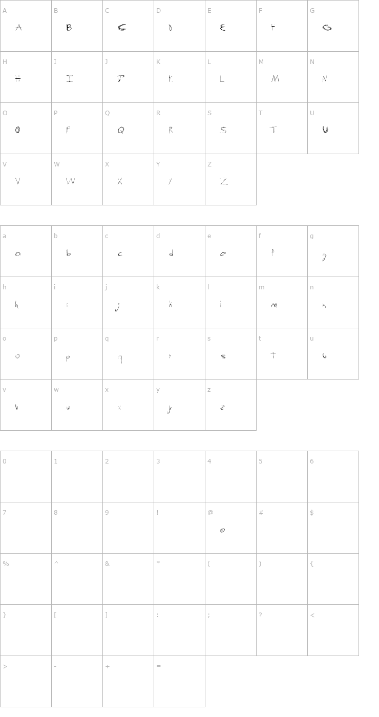 Character Map Screw This Font