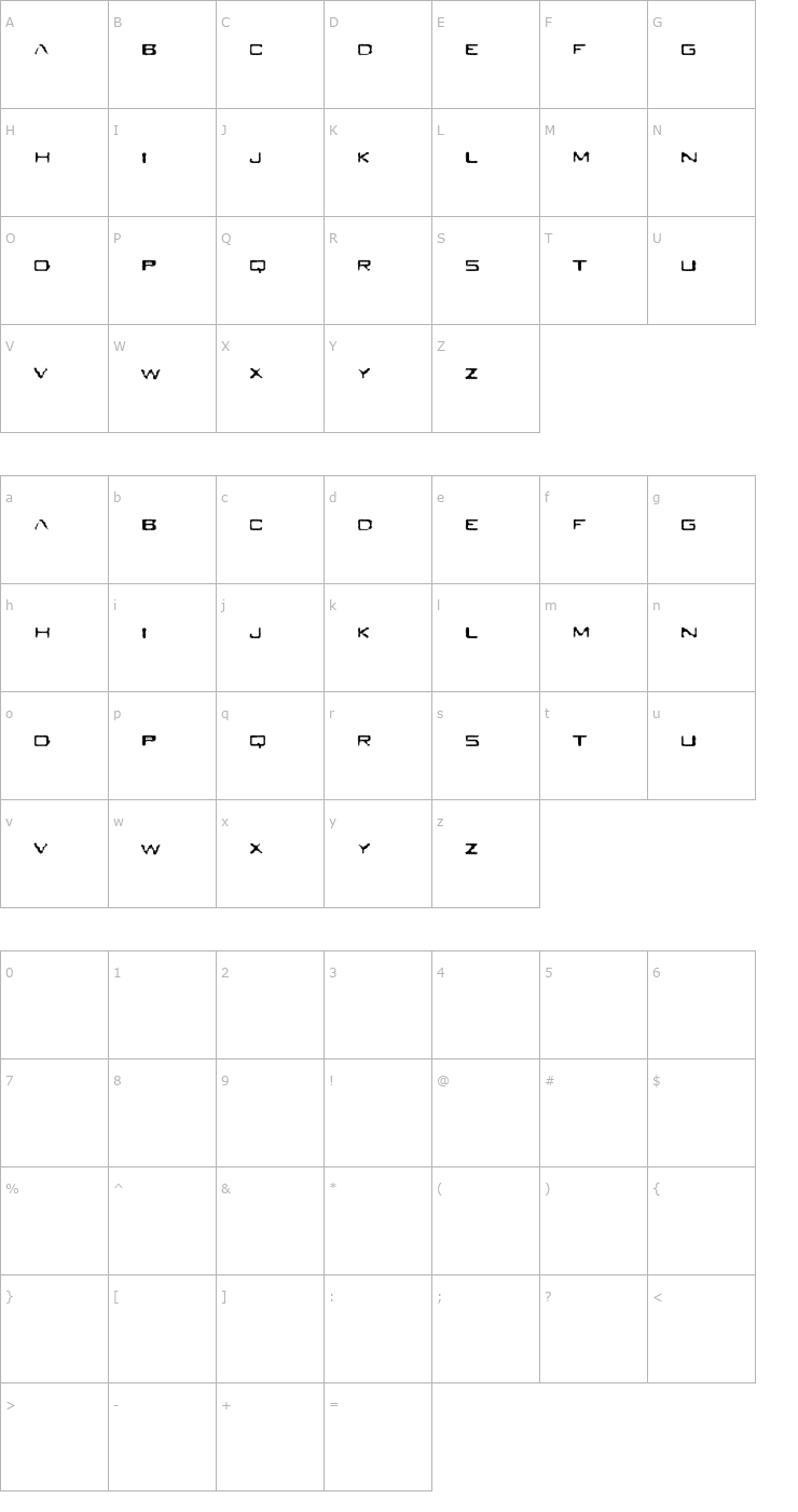 Character Map Seabreed Font