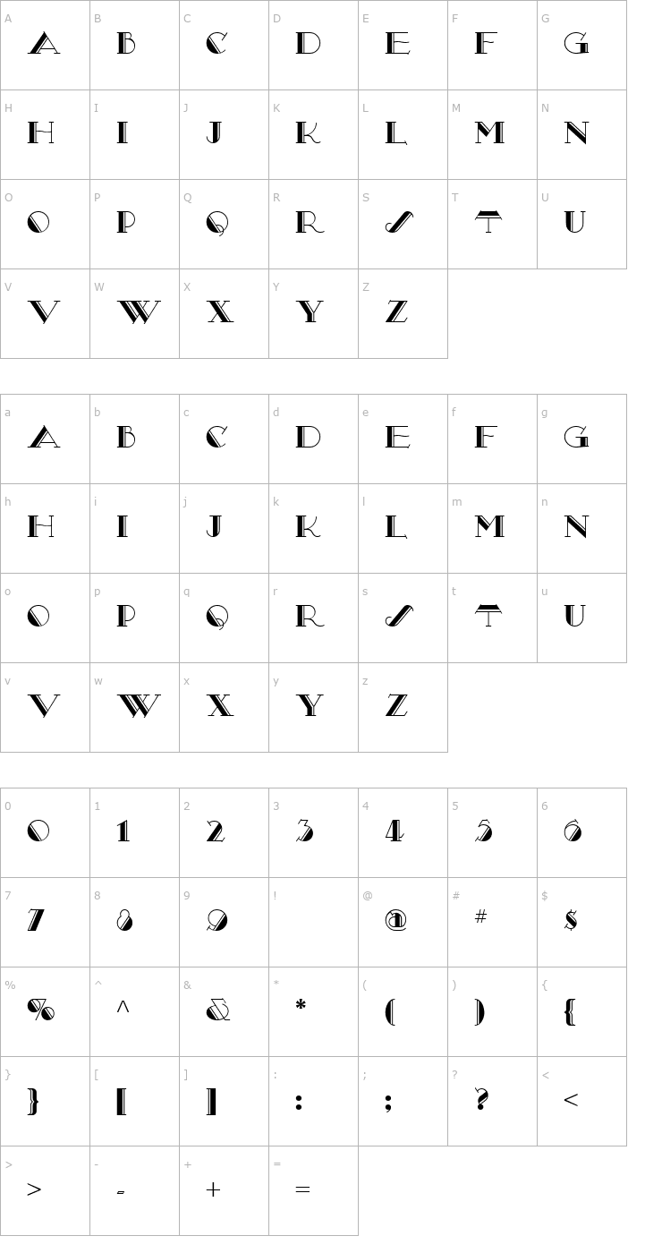 Character Map Secret Agent NF Font