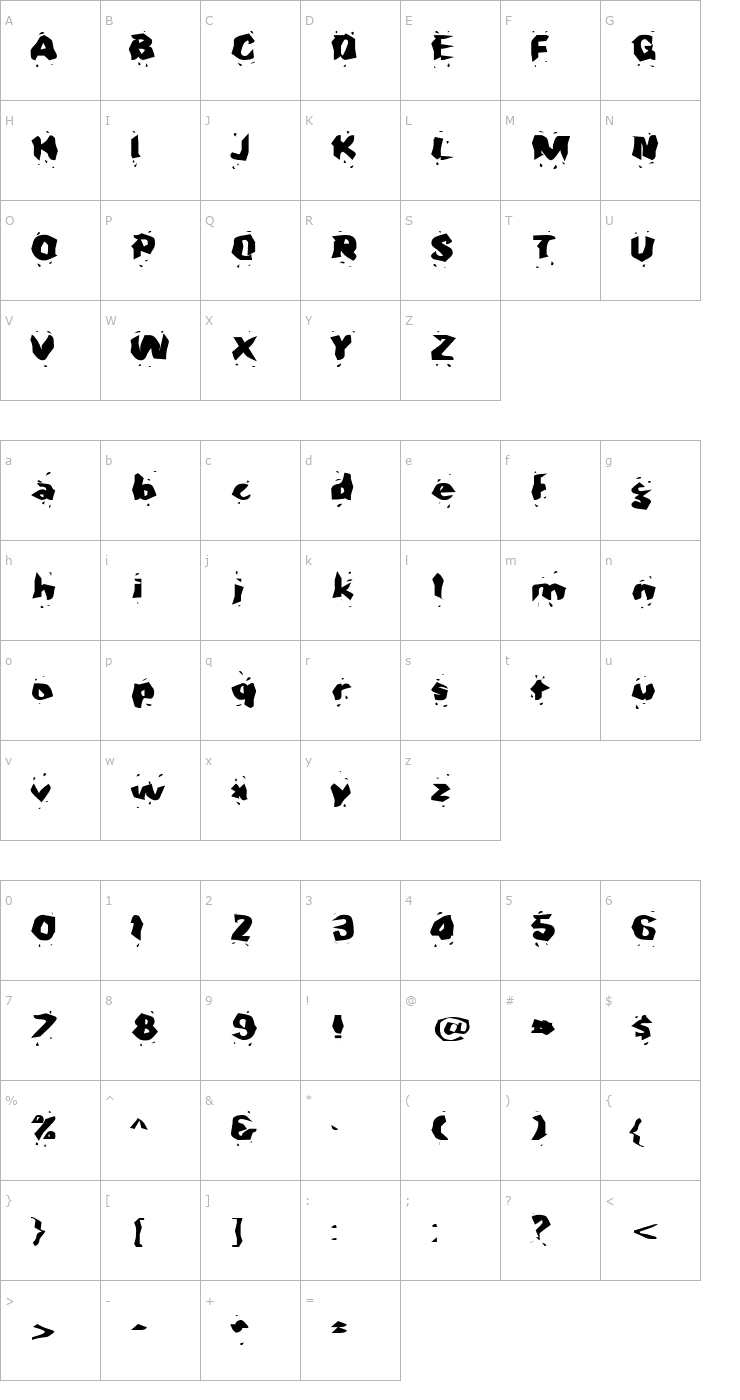Character Map SeedPeopleExtended Font
