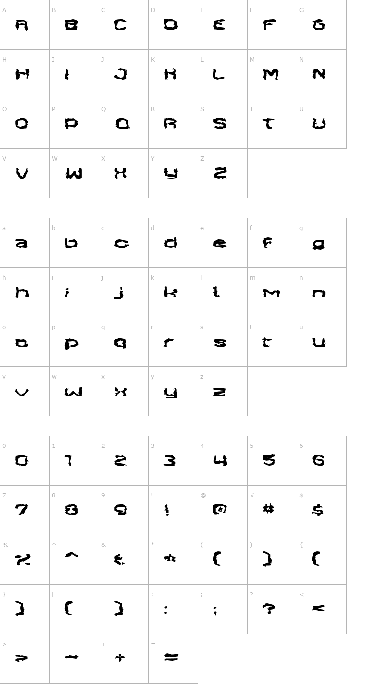 Character Map Send Cash Font