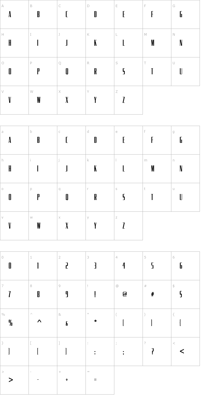Character Map SerpentineComDBol Font