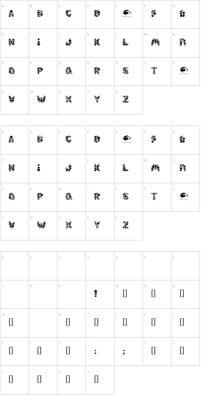 Character Map ShampooSW Font