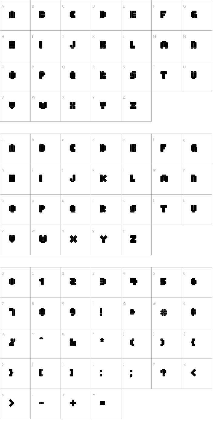 Character Map Shipflat Font