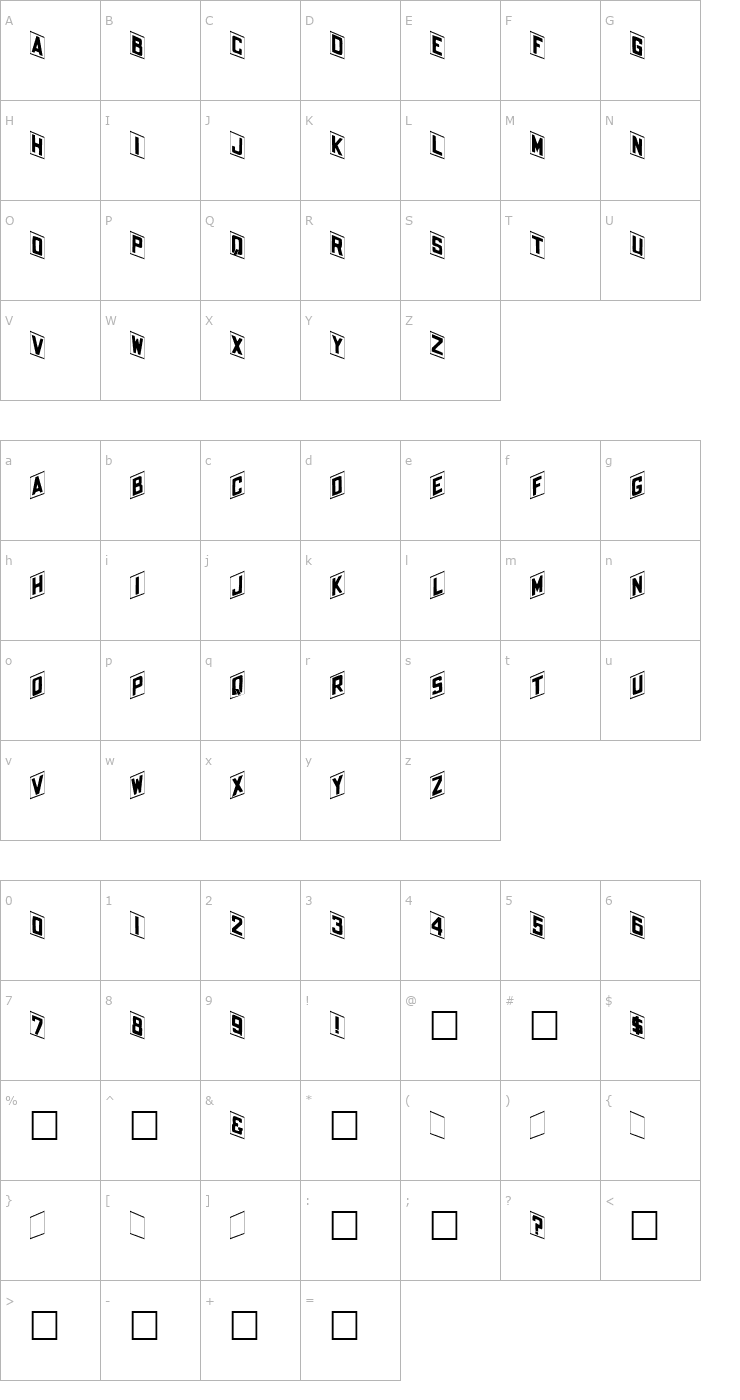 Character Map Shohl Plain Font
