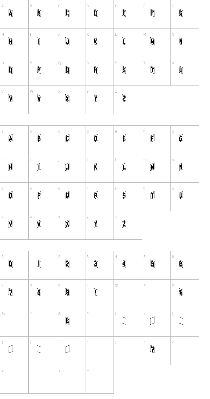 Character Map Shohl Regular Font