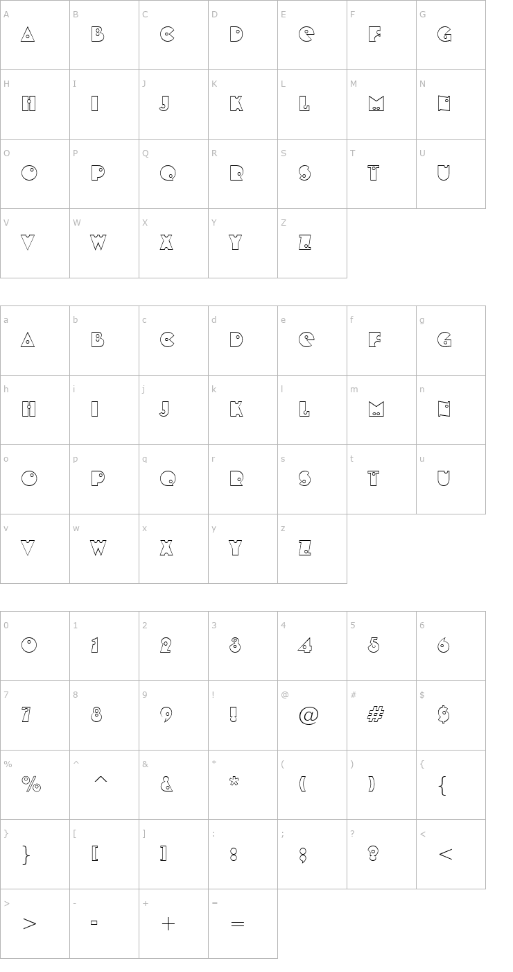 Character Map ShotShell Open Font